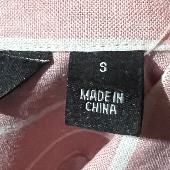 G by Giuliana Shirt Womens Small Pink Striped Button Front Casual Soft Everyday - Picture 14 of 16